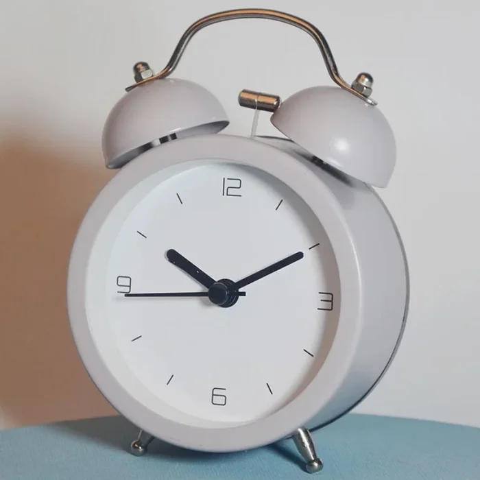Despertador C/alarma Metal Gris