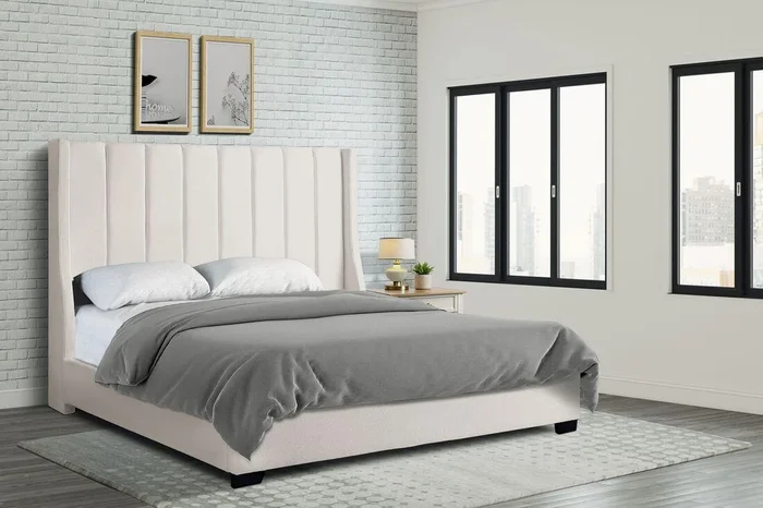 Diamond Off White 6FT King Bed