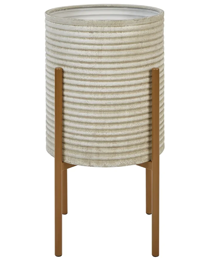 Elevated Plant Pot ALPINUS Metal 31 cm Taupe