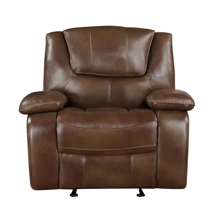 Ellicott Brown Leather Glider Reclining Chair