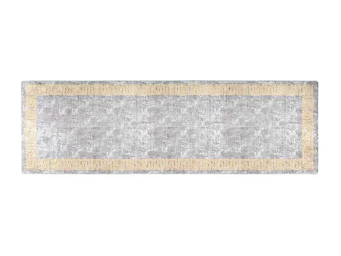 Elsje Alfombra lavable antideslizante gris 80×300 cm