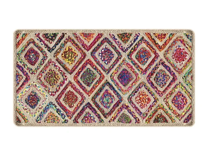 Elsje Alfombra lavable antideslizante multicolor 80×150 cm