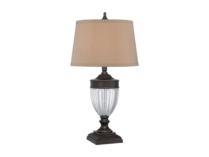 Elstead Dennison 1 ljus bordslampa palladisk brons, E27