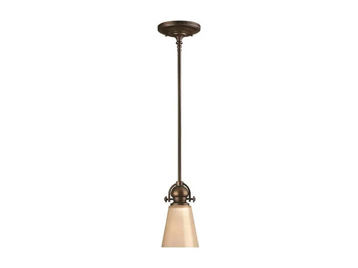 Elstead Mayflower 1 Light Dome Tak Mini Pendel Olde Bronze, E27