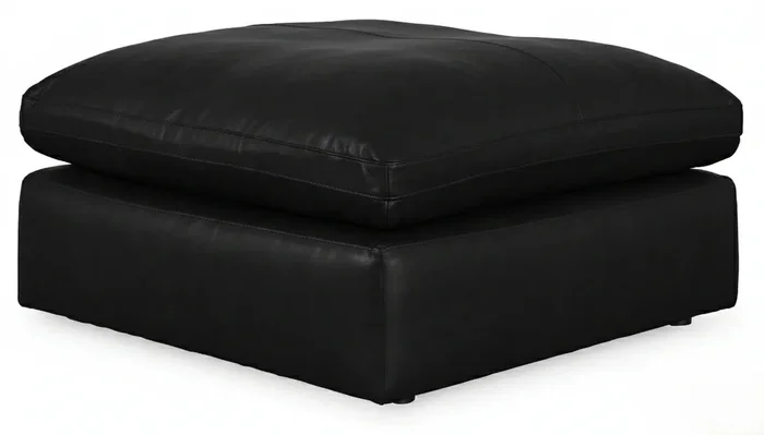 Emilia Black Oversized Accent Ottoman