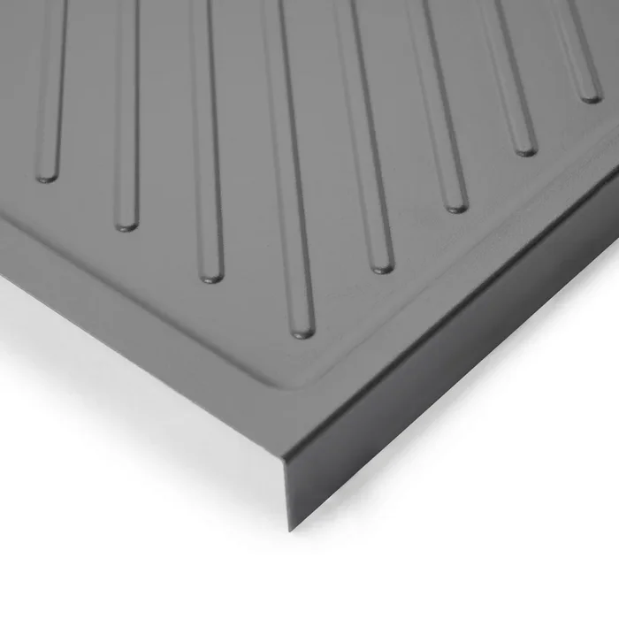 Emuca Protector fondo fregadero Sink para mueble de cocina, M100, 967x580mm, espesor de tablero 16mm, cortable, Plástico, Gris antracita