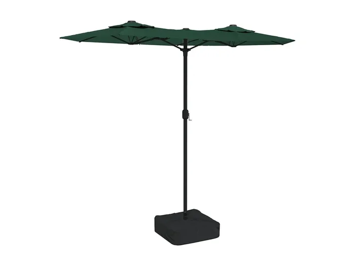 Eryx Sombrilla doble de jardín verde 316×145 cm