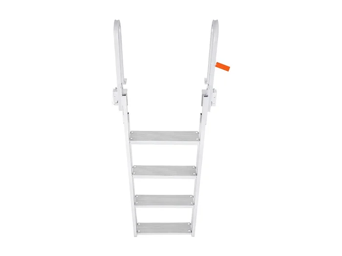 Escalera de Muelle Plegable de Aluminio SucceBuy, 4 Peldaños, Capacidad de 159 kg