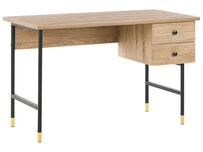 Escritorio ABILEN Marrón claro 120 cm 60 cm con almacenaje