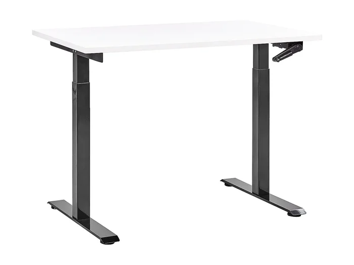 Escritorio de altura regulable blanco y negro 120 x 72 cm DESTINES