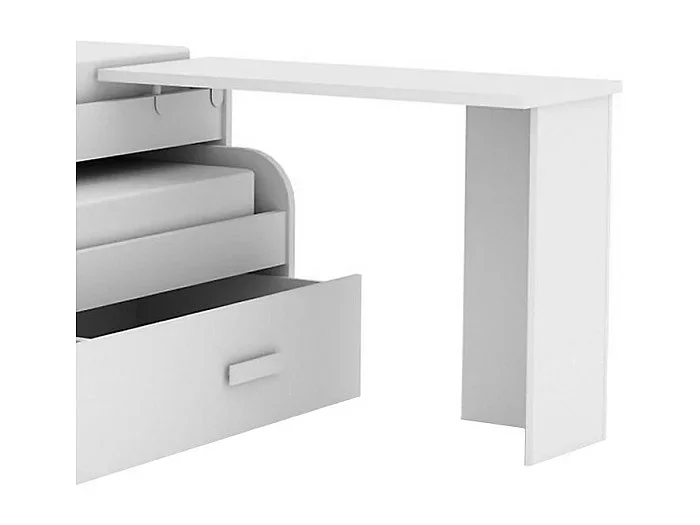 Escritorio soporte aglomerado blanco 76,5x202x45cm