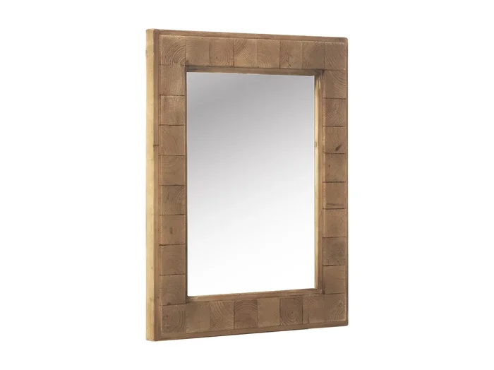 Espejo de madera de bloques