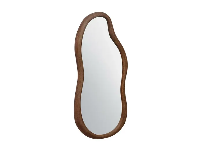 Espejo de madera de hevea decorativo de pared nogal