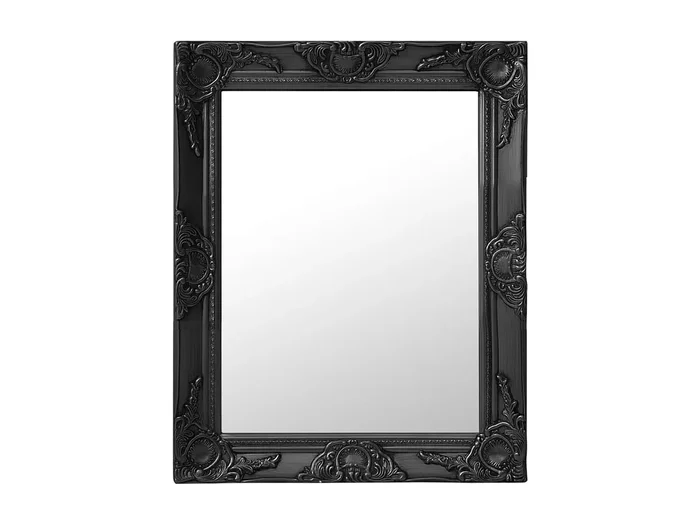 Espejo de pared estilo barroco 50×60 cm negro