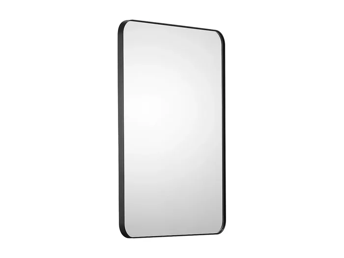 Espejo de Pared SucceBuy, 55,8 X 76,1 cm, Negro, Con Marco de Aleación de Aluminio, Película Antideslizante, Resistente a Rayones para la Casa
