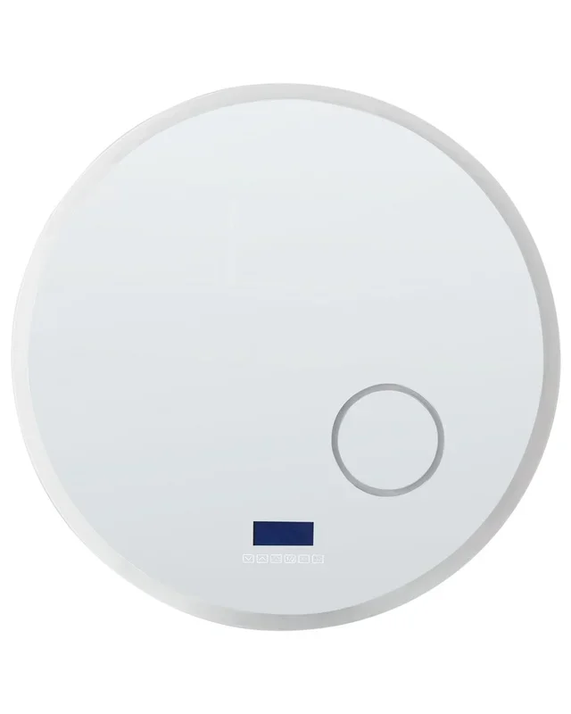 Espejo LED de baño FIXIN 80 cm 80 cm con altavoz Bluetooth integrado Plateado