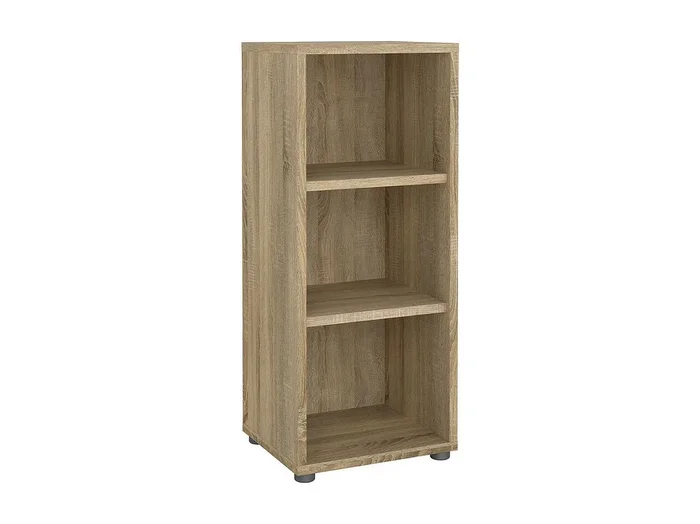 Estante para libros Dterzi, Estante de oficina, Porta libros móvil, Biblioteca, 47×40 h113 cm, Roble