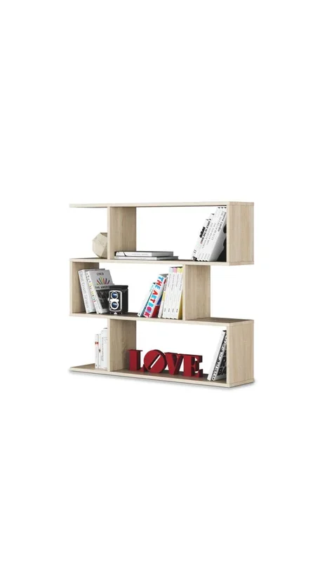 Estanteria Corea baja en roble canadian 97 cm(alto)110 cm(ancho)24 cm(fondo) .
