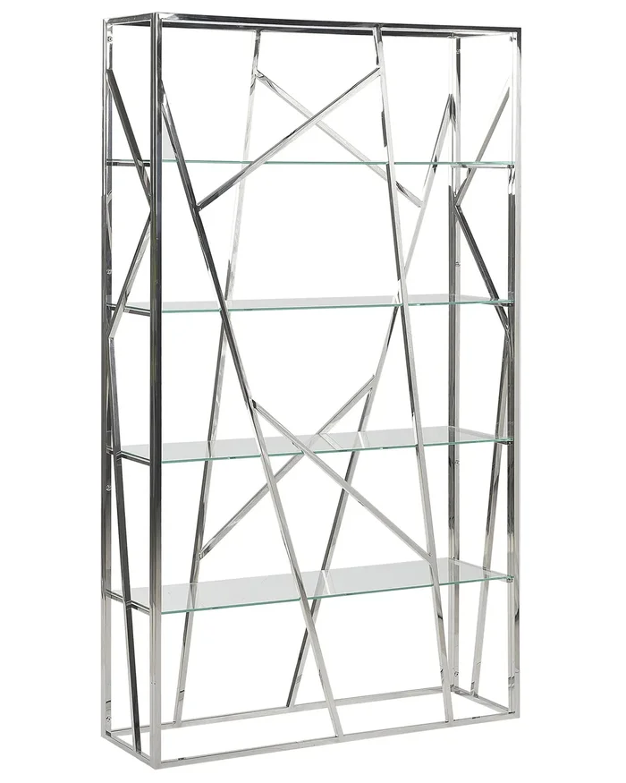 Estantería de 4 niveles HOXIE Metal 175 cm Plateado