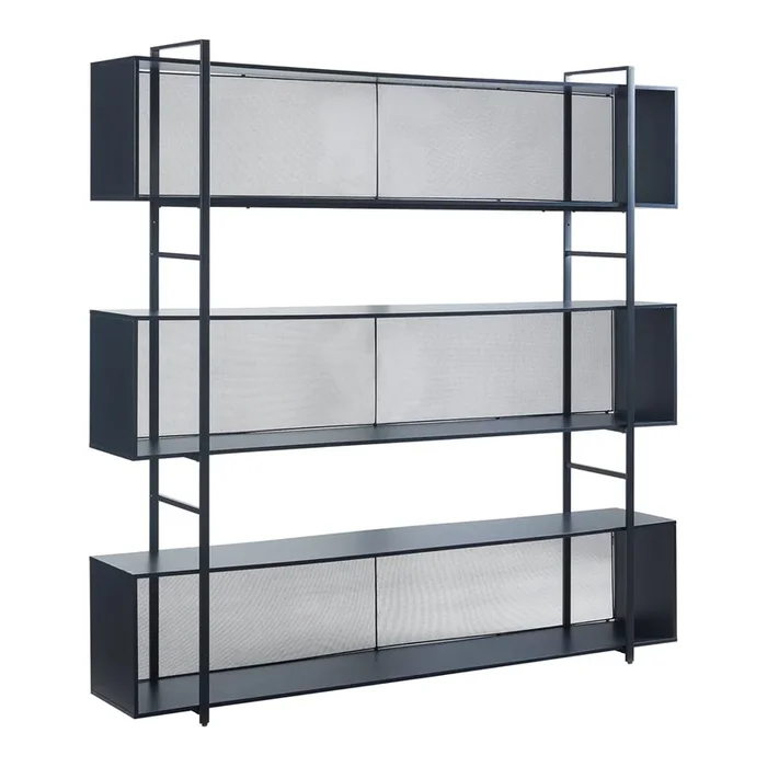 Estantería de pie Randaberg 180x180x33cm – Negro [en.casa]