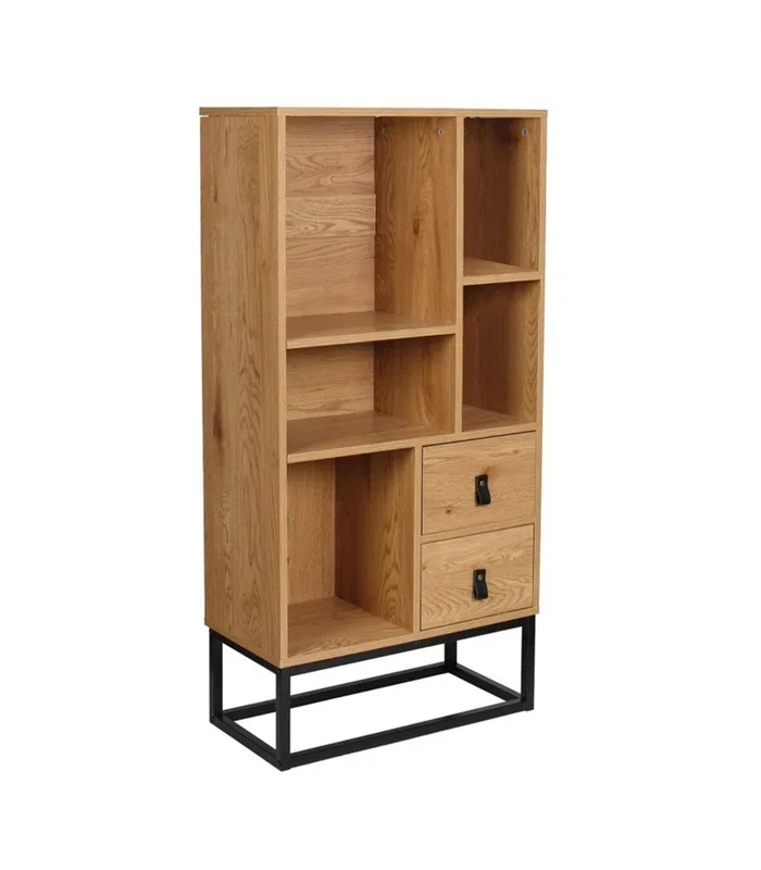 Estantería estilo industrial 2 cajones 5 baldas A 120 cm