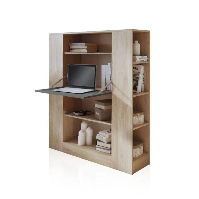 Estantería estudio Play Andersen Pino – Tofe, Andersen Pino – Grafito, Tofe – Andersen Pino, Tofe – Gris Grafito 119,6 x 139,6 x 34,5 cm