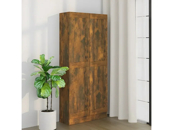 Estantería madera contrachapada roble ahumado 82,5×30,5×185,5cm