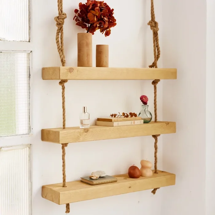 Estantería Makemba Nogal envejecido 3 70 cm – Hannun