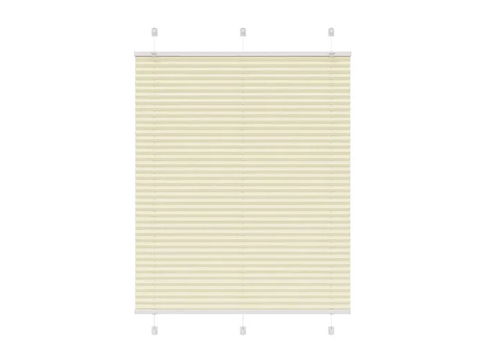 Estor plisado color crema 105x150cm ancho tela 104,4cm poliéster