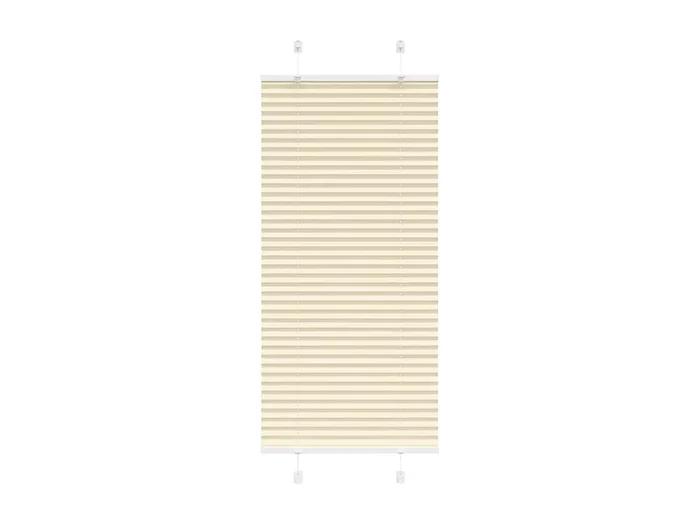 Estor plisado color crema 65×150 cm ancho tela 64,4 cm poliéster