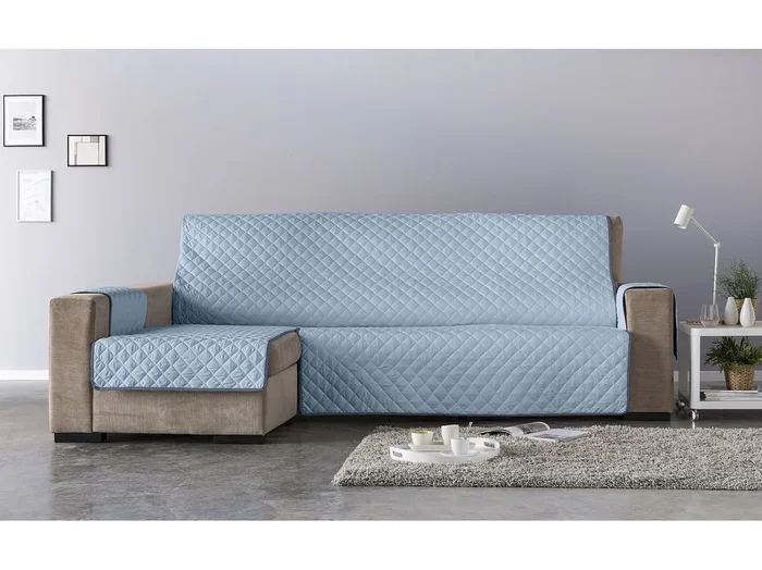 ESTORALIS Cubre Sofá Acolchado Chaisse Longue 290 cm Brazo Izquierdo Tela 290 x 255 cm Modelo EDEN Color Fuxia