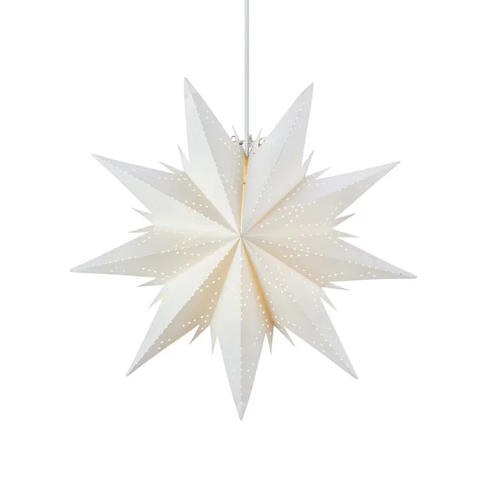 Estrella colgante Dora, blanco Ø 45 cm