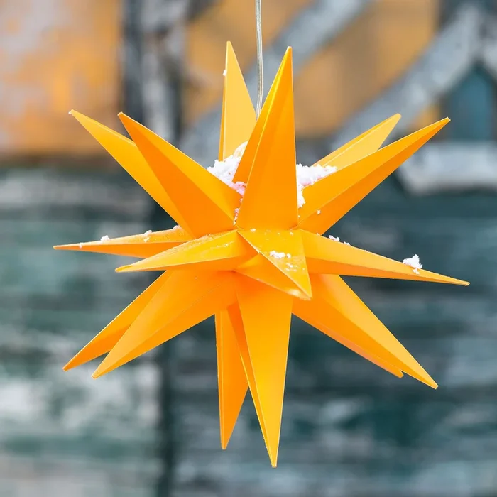 Estrella decorativa LED, 18 puntas Ø 25cm amarillo