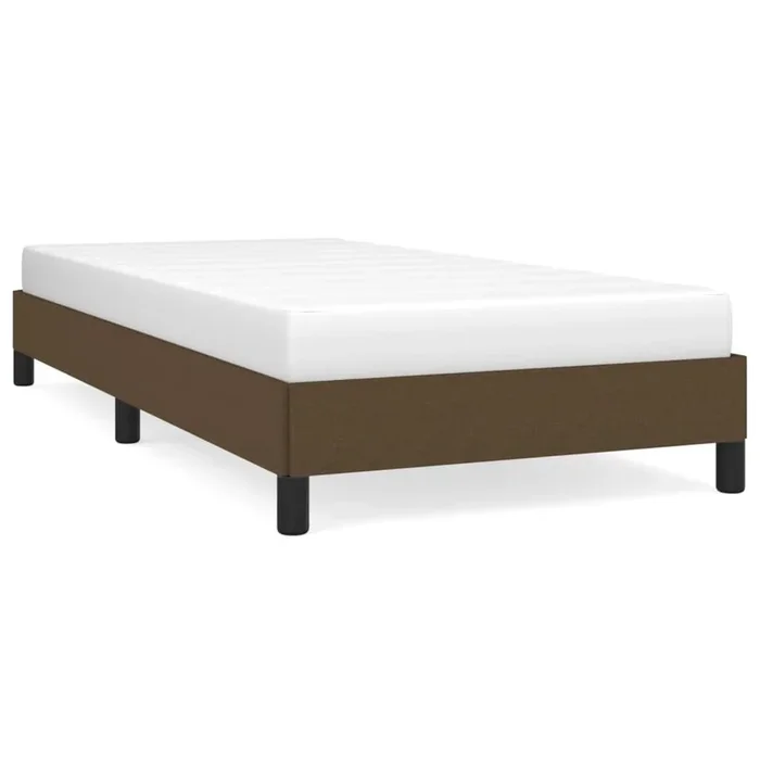 Estructura de cama de tela marrón 90×200 cm