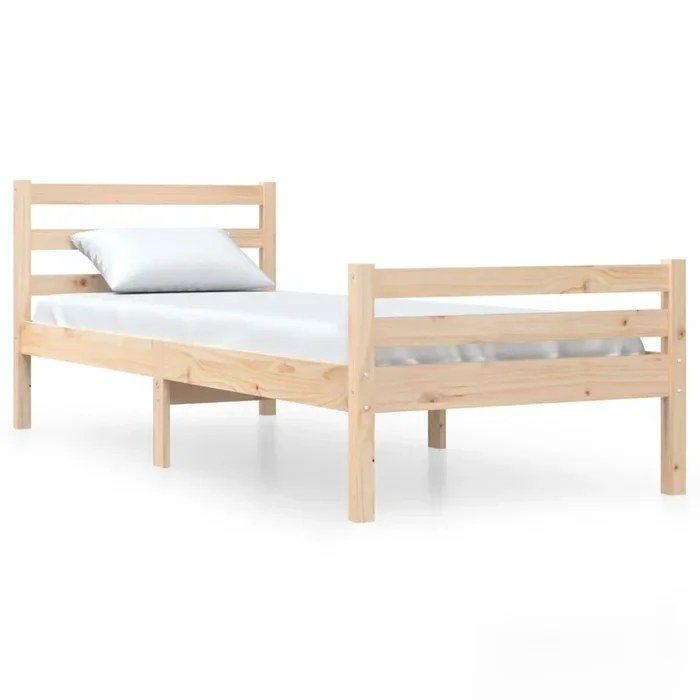 Estructura de cama madera maciza 100×200 cm