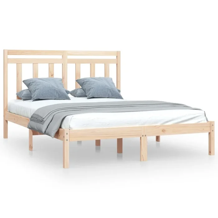 Estructura de cama madera maciza de pino 120×200 cm