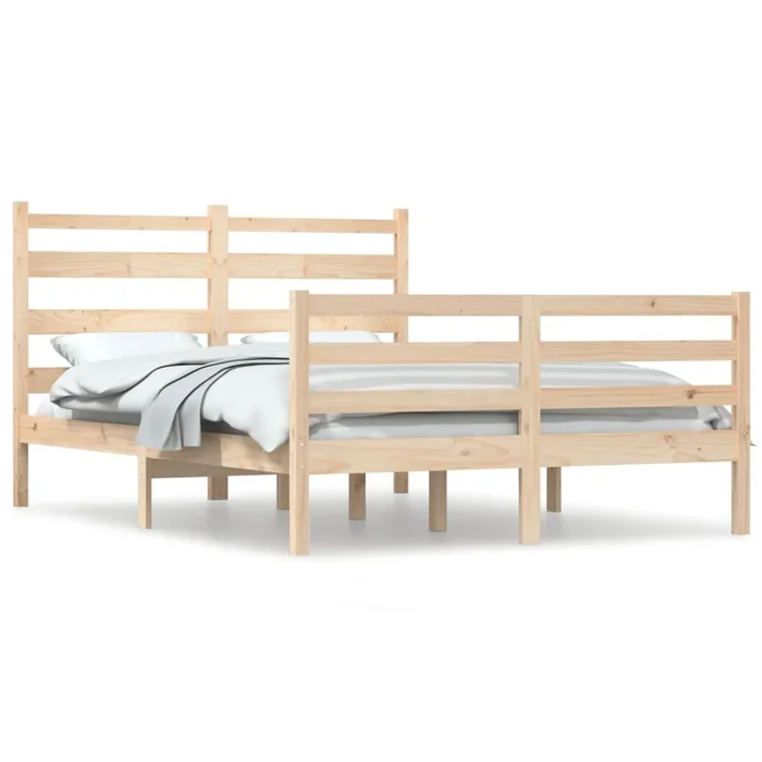 Estructura de cama madera maciza de pino 120×200 cm