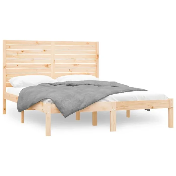 Estructura de cama madera maciza de pino 120×200 cm