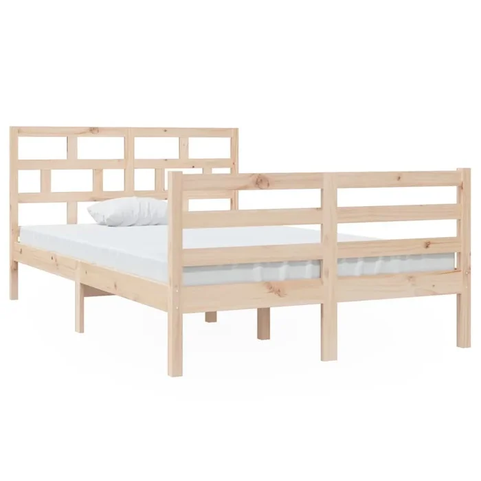 Estructura de cama madera maciza de pino 120×200 cm