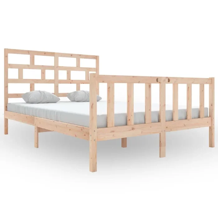 Estructura de cama madera maciza de pino 120×200 cm