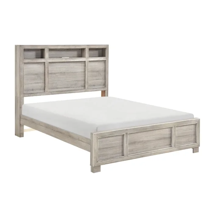 Everett Gray Queen Panel Bed
