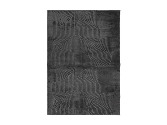 Everlyn Alfombra pelo corto look escandinavo IZA antracita 160×230 cm