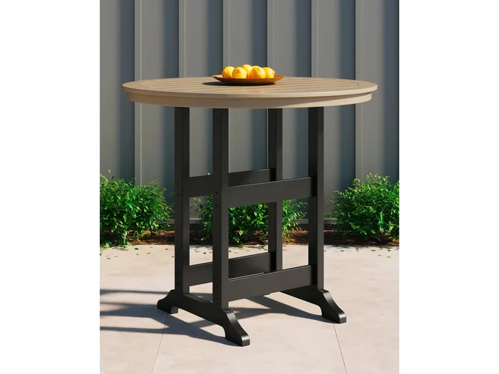Fairen Trail Black/Driftwood Outdoor Bar Table