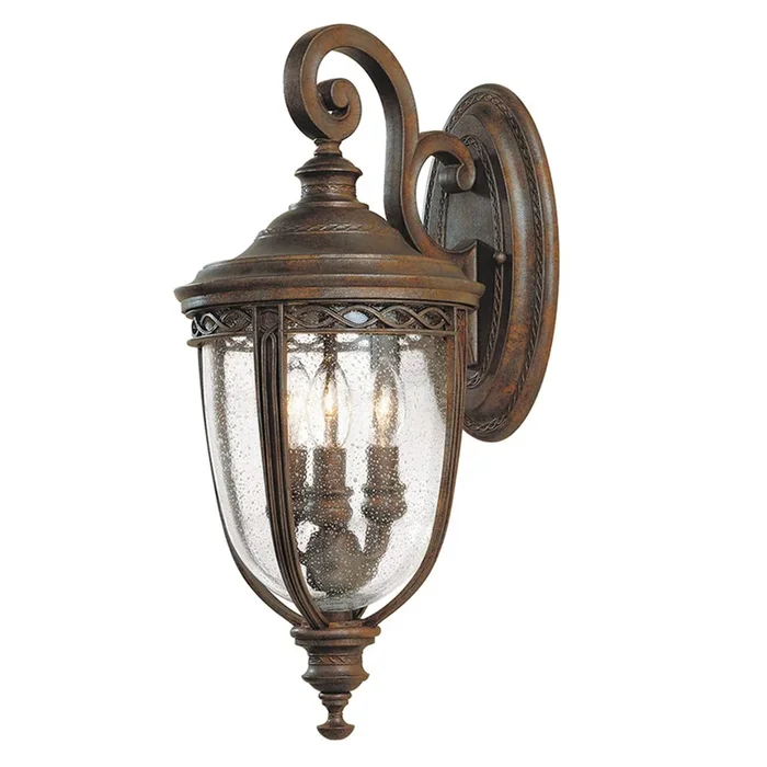 Farol pared English Bridle IP44 Ø 21,6 cm bronce