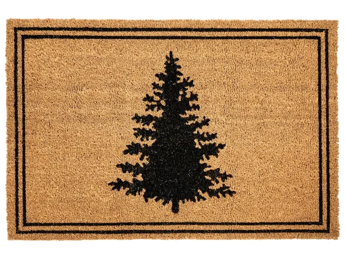 Felpudo MANAPAO Natural 60 x 90 cm Patrón navideño Fibra de coco