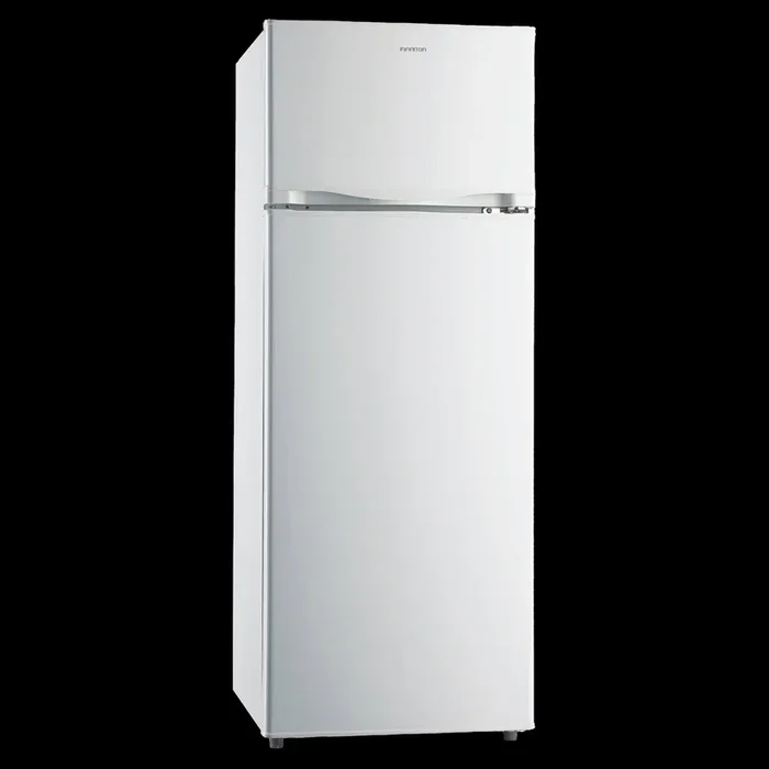 FG-249H Frigorifico 2 Puertas 143×54,5x,52,5cm, Clasificación Energetica A++ (e), N/st, Capacidad Total 204(l), Luz Led, Estante Cristal Congelador- Infiniton