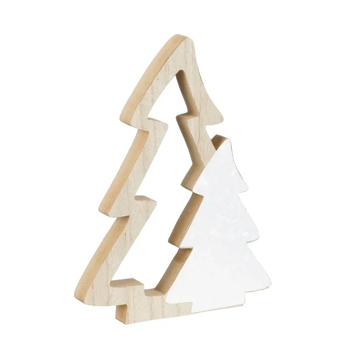Figura navideña ARBOL blanco 24x18cm marca MICA DECORATIONS