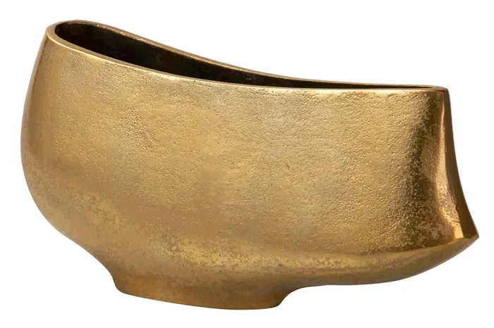 Florero Aluminio Dorado 35x10x17 Cm