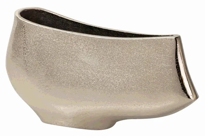 Florero Aluminio Plateado 26x7x12 Cm