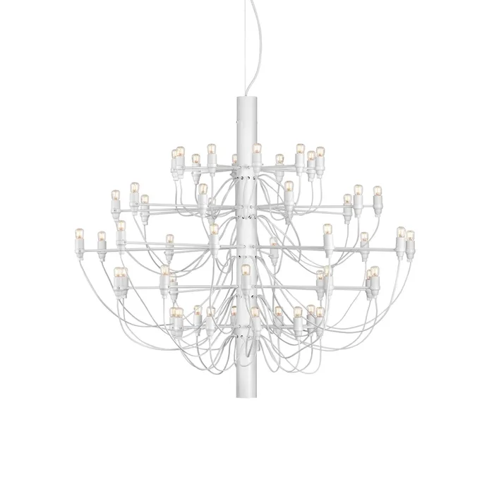 FLOS 2097/50 Lámpara de araña LED, transparente, blanca